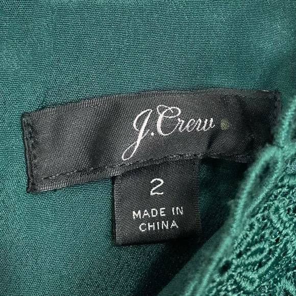 J. Crew Cap-Sleeve Ruffled Lace Dress Women’s Size 2 High Neck Sheath Cocktail - Picture 7 of 8